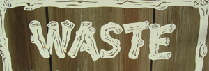 Sign on Trash Can – Frontierland