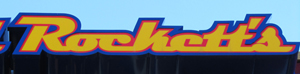 Sign over Redd Rockett’s Pizza Port – Tomorrowland