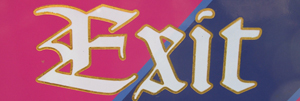 Exit sign on Carrousel – Fantasyland