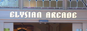 Sign on Elysian Arcade - Buena Vista Street