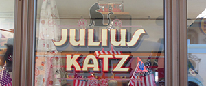 Sign to Julius Katz Gift Shop - Buena Vista Street