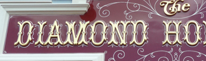 Sign to The Diamond Horseshoe - Frontierland