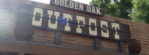 Sign over Golden Oak Outpost - Frontierland